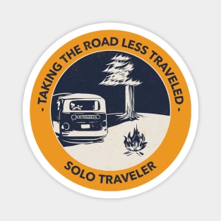 Taking The Road Less Traveled Solo Traveler Magnet